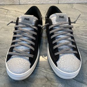 P448 John Zebra Leopard Sneakers